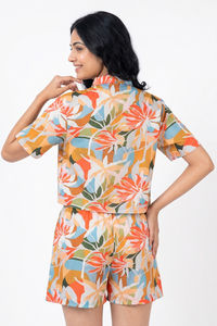 Zivame Woven Loungewear Short Set - Lucent White — thumbnail 3